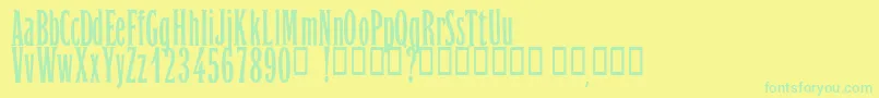 OrientExpressPersonalUseOnly Font – Green Fonts on Yellow Background