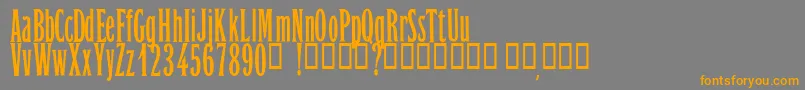OrientExpressPersonalUseOnly Font – Orange Fonts on Gray Background