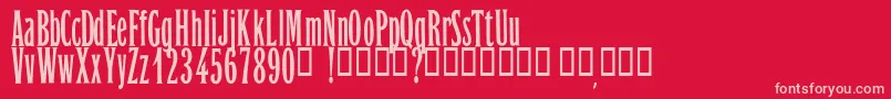 OrientExpressPersonalUseOnly Font – Pink Fonts on Red Background