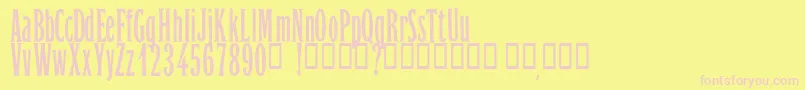 OrientExpressPersonalUseOnly Font – Pink Fonts on Yellow Background