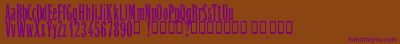 OrientExpressPersonalUseOnly Font – Purple Fonts on Brown Background
