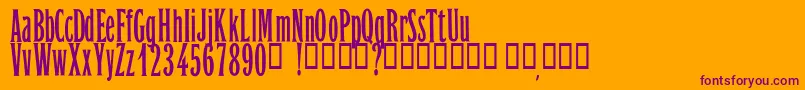 OrientExpressPersonalUseOnly Font – Purple Fonts on Orange Background