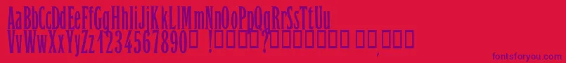 OrientExpressPersonalUseOnly Font – Purple Fonts on Red Background