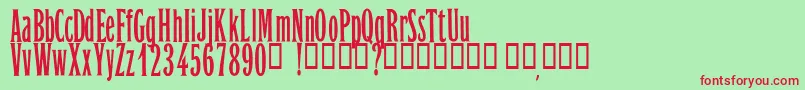 OrientExpressPersonalUseOnly Font – Red Fonts on Green Background