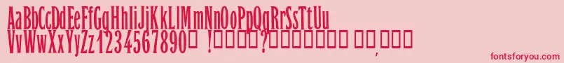 OrientExpressPersonalUseOnly Font – Red Fonts on Pink Background