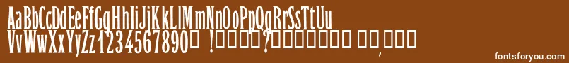 OrientExpressPersonalUseOnly Font – White Fonts on Brown Background