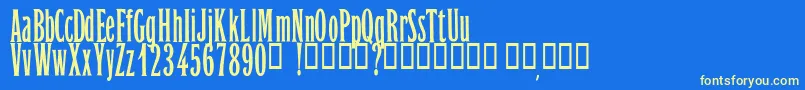OrientExpressPersonalUseOnly Font – Yellow Fonts on Blue Background