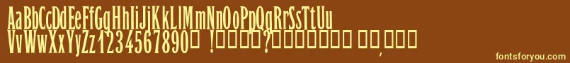 OrientExpressPersonalUseOnly Font – Yellow Fonts on Brown Background