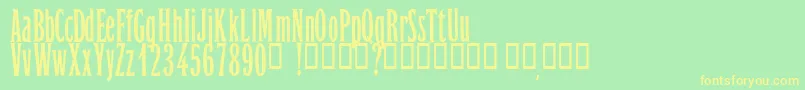 OrientExpressPersonalUseOnly Font – Yellow Fonts on Green Background
