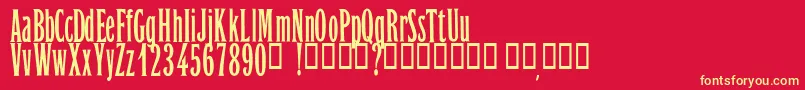 OrientExpressPersonalUseOnly Font – Yellow Fonts on Red Background