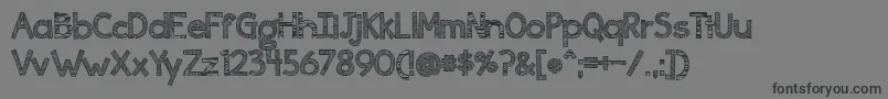 Ingrained Font – Black Fonts on Gray Background