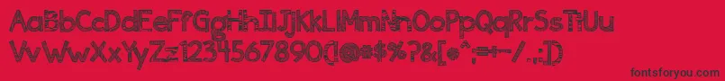 Ingrained Font – Black Fonts on Red Background