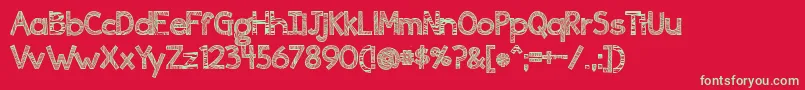 Ingrained Font – Green Fonts on Red Background