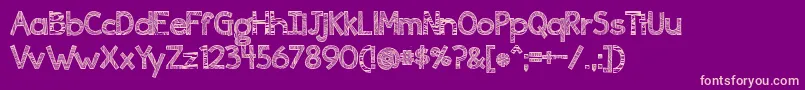Ingrained Font – Pink Fonts on Purple Background