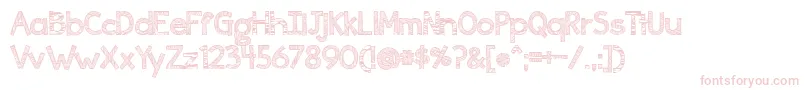 Ingrained Font – Pink Fonts on White Background