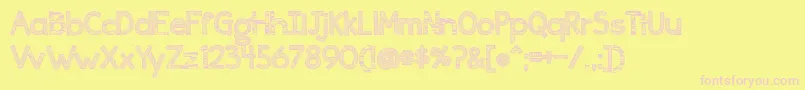 Ingrained Font – Pink Fonts on Yellow Background