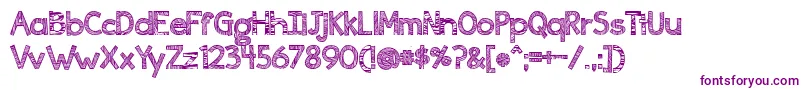 Ingrained Font – Purple Fonts on White Background