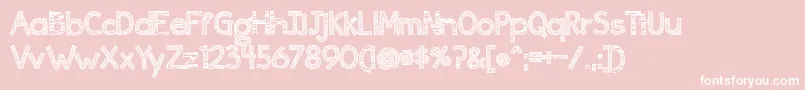 Ingrained Font – White Fonts on Pink Background