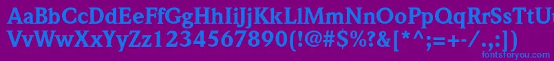 WeidemannstdBlack Font – Blue Fonts on Purple Background