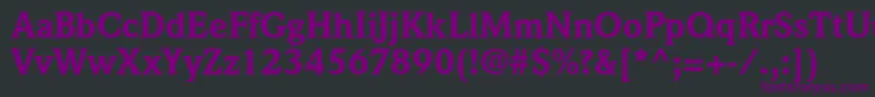 Шрифт WeidemannstdBlack – фиолетовые шрифты на чёрном фоне