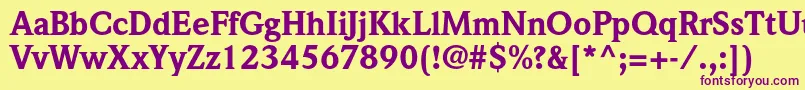 WeidemannstdBlack Font – Purple Fonts on Yellow Background