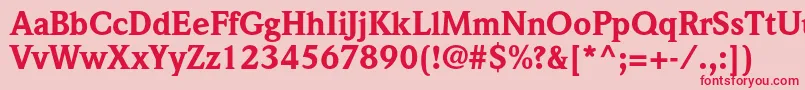 WeidemannstdBlack Font – Red Fonts on Pink Background