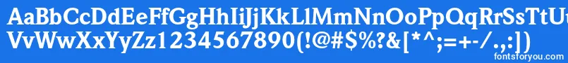 フォントWeidemannstdBlack – 青い背景に白い文字