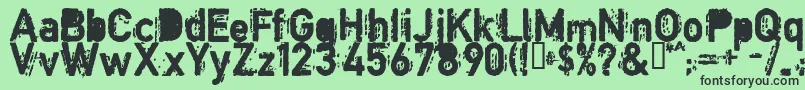Copyb Font – Black Fonts on Green Background
