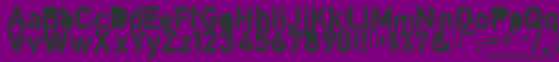 fuente Copyb – Fuentes Negras Sobre Fondo Morado