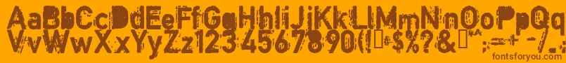 Copyb Font – Brown Fonts on Orange Background