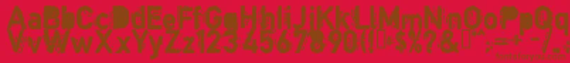Copyb Font – Brown Fonts on Red Background