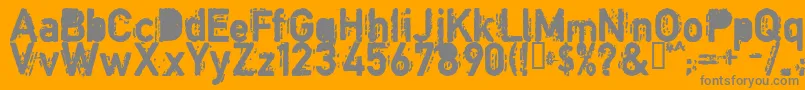 Copyb Font – Gray Fonts on Orange Background