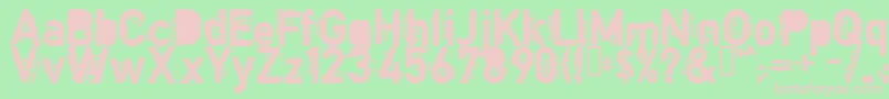 Copyb Font – Pink Fonts on Green Background
