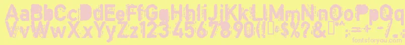 Copyb Font – Pink Fonts on Yellow Background