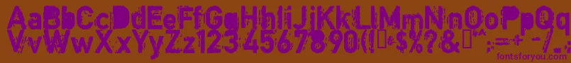 Copyb Font – Purple Fonts on Brown Background