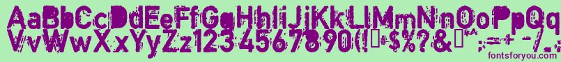 Copyb Font – Purple Fonts on Green Background