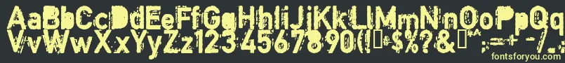 Copyb Font – Yellow Fonts on Black Background