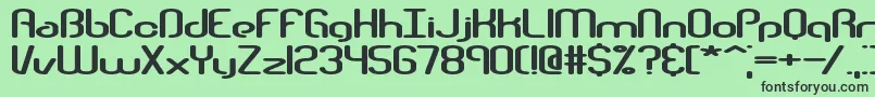 フォントTelephasicBrk – 緑の背景に黒い文字