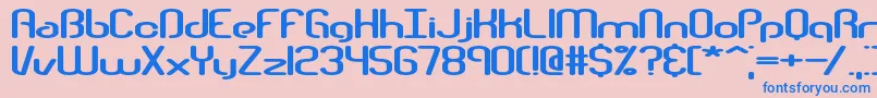 フォントTelephasicBrk – ピンクの背景に青い文字