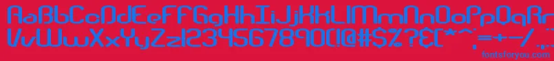 TelephasicBrk Font – Blue Fonts on Red Background