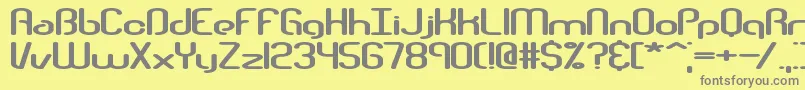 TelephasicBrk Font – Gray Fonts on Yellow Background