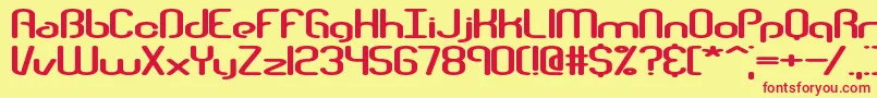 TelephasicBrk Font – Red Fonts on Yellow Background