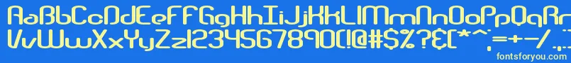 TelephasicBrk Font – Yellow Fonts on Blue Background