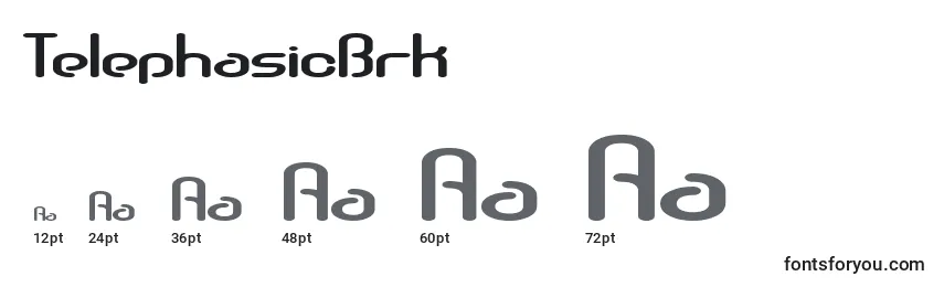 Размеры шрифта TelephasicBrk