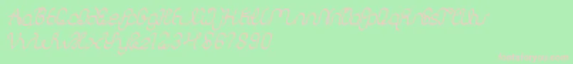 AuthenticLove Font – Pink Fonts on Green Background