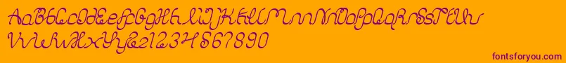 AuthenticLove Font – Purple Fonts on Orange Background