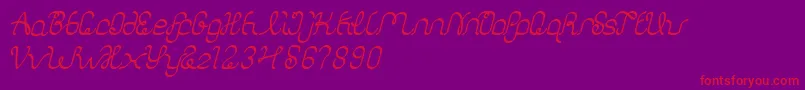 AuthenticLove-Schriftart – Rote Schriften auf violettem Hintergrund