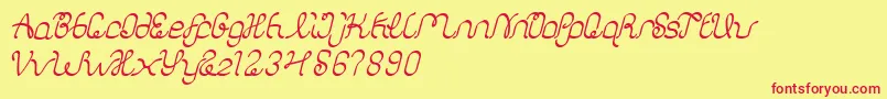 AuthenticLove Font – Red Fonts on Yellow Background