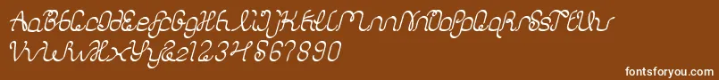 Шрифт AuthenticLove – белые шрифты на коричневом фоне
