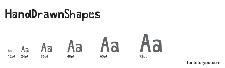 HandDrawnShapes Font Sizes